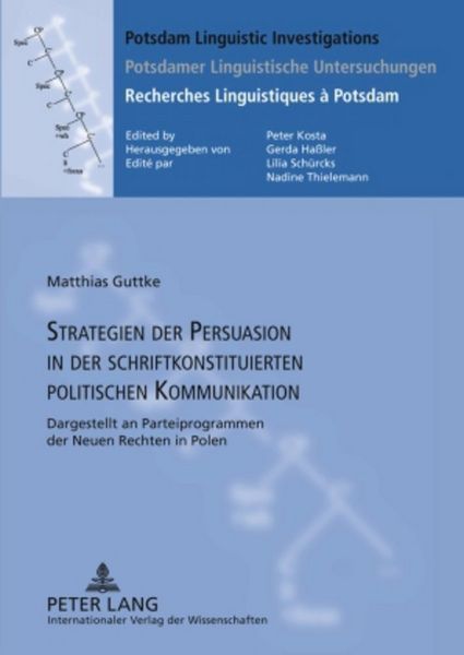 Produktbild: Strategien der Persuasion in der schriftkonstituierten politischen Kommunikation