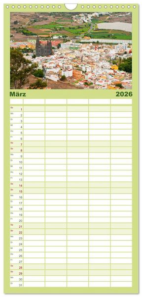 Produktbild: Familienplaner 2026 - Gran Canaria mit 5 Spalten (Wandkalender, 21 x 45 cm) CALVENDO