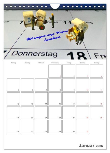 Produktbild: Wangerooge - Gl&uuml;cksort f&uuml;r Gro&szlig; und Klein (Wandkalender 2026 DIN A4 hoch), CALVENDO Monatskalender