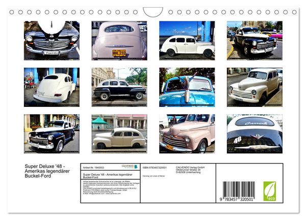 Produktbild: Super Deluxe '48 - Amerikas legend&auml;rer Buckel-Ford (Wandkalender 2026 DIN A4 quer), CALVENDO Monatskalender