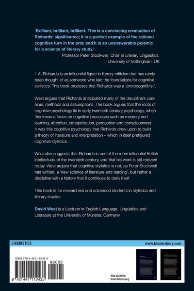 Produktbild: I. A. Richards and the Rise of Cognitive Stylistics