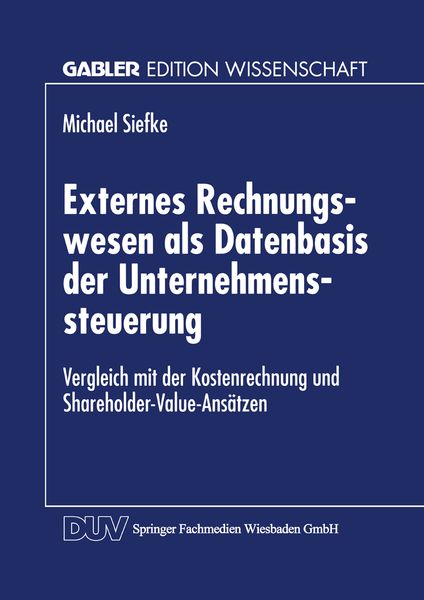 Produktbild: Externes Rechnungswesen als Datenbasis der Unternehmenssteuerung