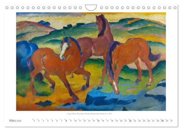 Produktbild: Klassische Moderne 2026 - Mit Kunst durchs Jahr (Wandkalender 2026 DIN A4 quer), CALVENDO Monatskalender