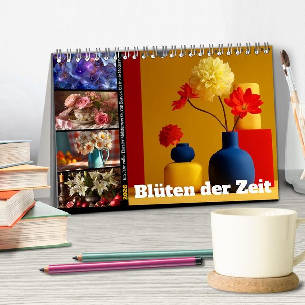 Produktbild: Bl&uuml;ten der Zeit (Tischkalender 2026 DIN A5 quer), CALVENDO Monatskalender