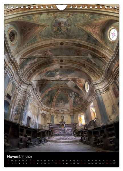 Produktbild: Lost Places - Verlassene Kirchen (Wandkalender 2026 DIN A4 hoch), CALVENDO Monatskalender