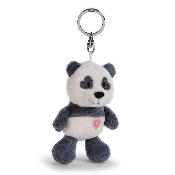 NICI GREEN Schlüsselanhänger Love Panda mit Herz schwarz 10cm