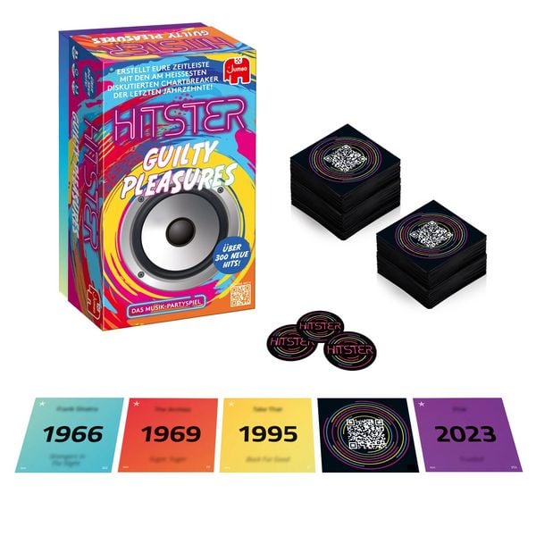 Jumbo 1110100378 - Hitster Guilty Pleasures, Musik-Quizspiel, Partyspiel