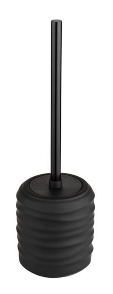 WC-Garnitur Mod. Illana, schwarz, Keramik, Edelstahl, Ø8,5x38,5 cm, soft-touch Beschichtung,