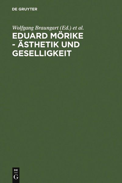 Produktbild: Eduard M&ouml;rike - &Auml;sthetik und Geselligkeit