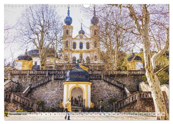 Produktbild: W&uuml;rzburg und Veitsh&ouml;chheim - romantische Rokoko St&auml;dte am Main (Wandkalender 2026 DIN A3 quer), CALVENDO Monatskalender
