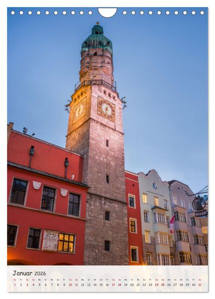 Produktbild: Innsbruck - Zwischen Gassen und Geschichte (Wandkalender 2026 DIN A4 hoch), CALVENDO Monatskalender