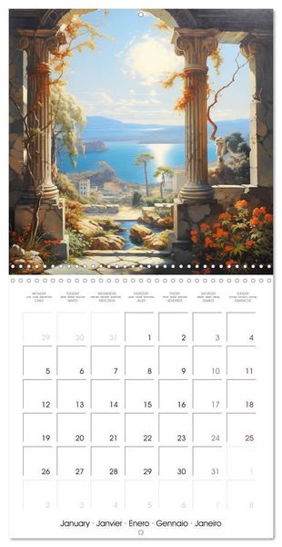 Produktbild: Splendeurs de la Gr&egrave;ce Antique (Calendrier mural carr&eacute; 2026 30x30 cm) Calendrier double avec une page pour vos prises de notes