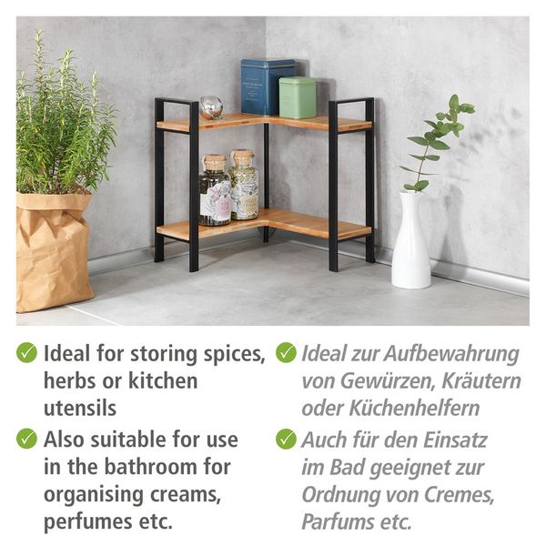Produktbild: K&uuml;chen-Eckregal Mod. Lou, f&uuml;r mehr Stauraum auf der Arbeitsfl&auml;che
