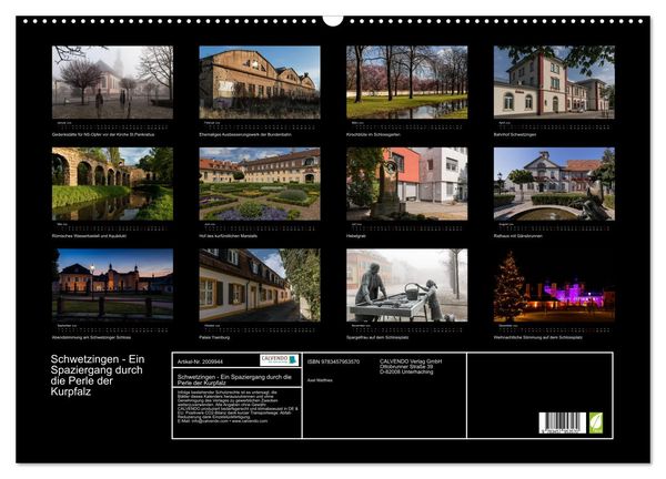 Produktbild: Schwetzingen - Ein Spaziergang durch die Perle der Kurpfalz (Wandkalender 2026 DIN A2 quer), CALVENDO Monatskalender