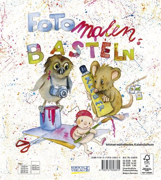Produktbild: Foto-Malen-Basteln Bastelkalender f&uuml;r Kinder, wei&szlig;