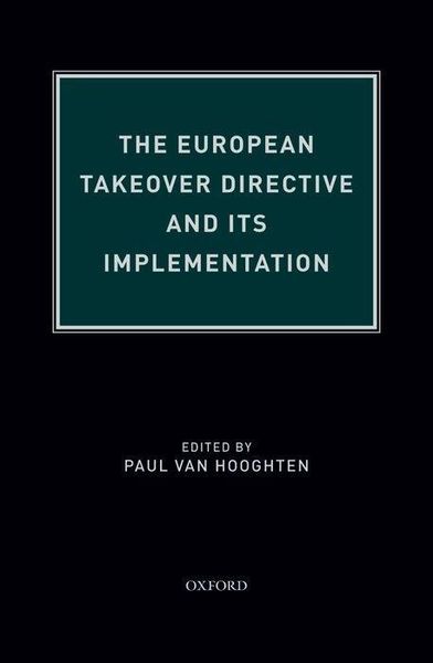 Produktbild: European Takeover Directive &
