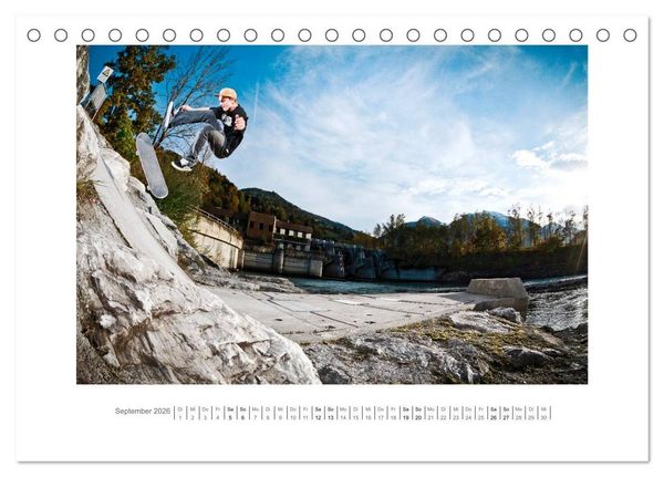 Produktbild: woodtimesalwaysgoodtimes - skateboard fotografie von tim korbmacher (Tischkalender 2026 DIN A5 quer), CALVENDO Monatskalender