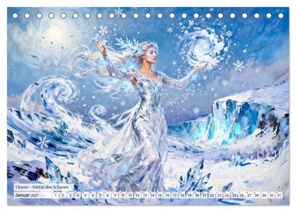 Produktbild: G&ouml;tter der Elemente - Griechische Mythologie Kunstkalender (Tischkalender 2027 DIN A5 quer), CALVENDO Monatskalender