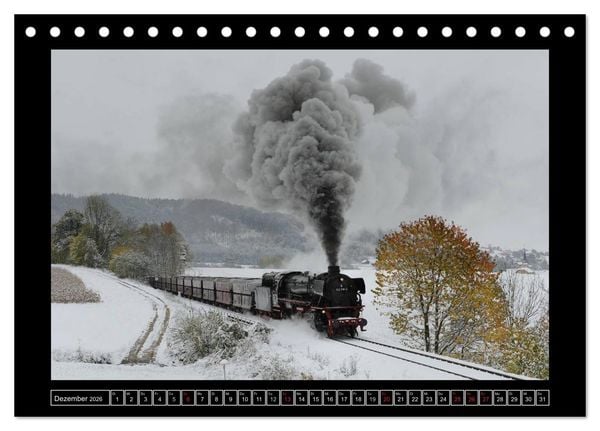 Produktbild: Eisenbahndampfromantik (Tischkalender 2026 DIN A5 quer), CALVENDO Monatskalender