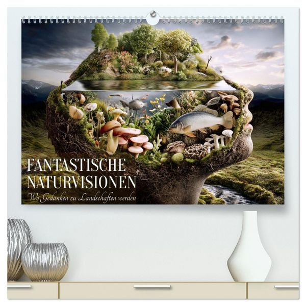 Fantastische Naturvisionen. Wo Gedanken zu Landschaften werden (hochwertiger Premium Wandkalender 2026 DIN A2 quer), Kunstdruck in Hochglanz