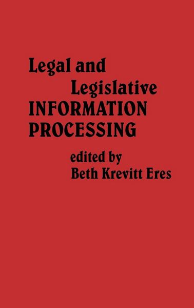 Produktbild: Legal and Legislative Information Processing