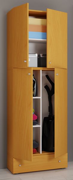 Produktbild: Holz Besenschrank Staubsauger Putzschrank Lona S