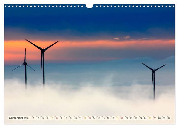 Produktbild: Windrad - Fluch und Segen (Wandkalender 2026 DIN A3 quer), CALVENDO Monatskalender