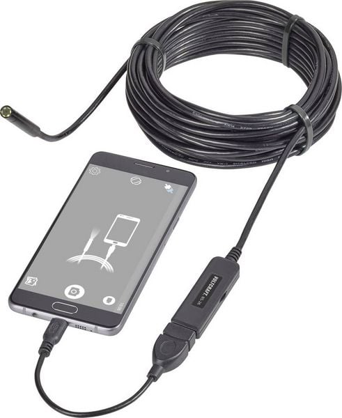 Produktbild: VOLTCRAFT VC-8919590 USB-Endoskop Sonden-&Oslash;: 8mm Sonden-L&auml;nge: 9.85m