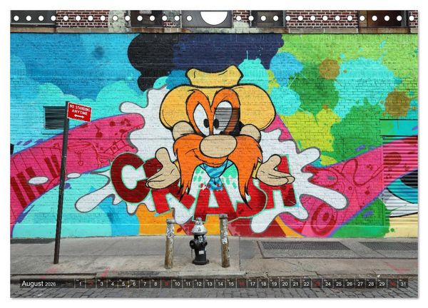 Produktbild: Stra&szlig;enkunst in New York - Graffiti und Murals (Wandkalender 2026 DIN A4 quer), CALVENDO Monatskalender