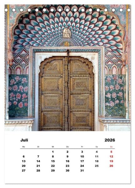 Produktbild: Indien erleben (Tischkalender 2026 DIN A5 hoch), CALVENDO Monatskalender