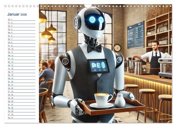 Produktbild: Roboter im Einsatz - Digitale Vernetzung und die Zukunft der Arbeit (Wandkalender 2026 DIN A3 quer), CALVENDO Monatskalender