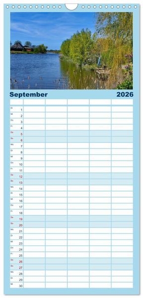 Produktbild: Familienplaner 2026 - Zeeland - Wasser, Sand und Meer mit 5 Spalten (Wandkalender, 21 x 45 cm) CALVENDO