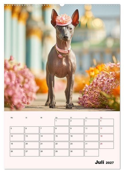 Produktbild: Xolos. Seelenhunde aus Mexiko (Wandkalender 2027 DIN A2 hoch), CALVENDO Monatskalender