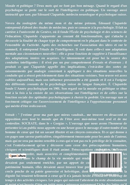 Produktbild: Morale et Politique