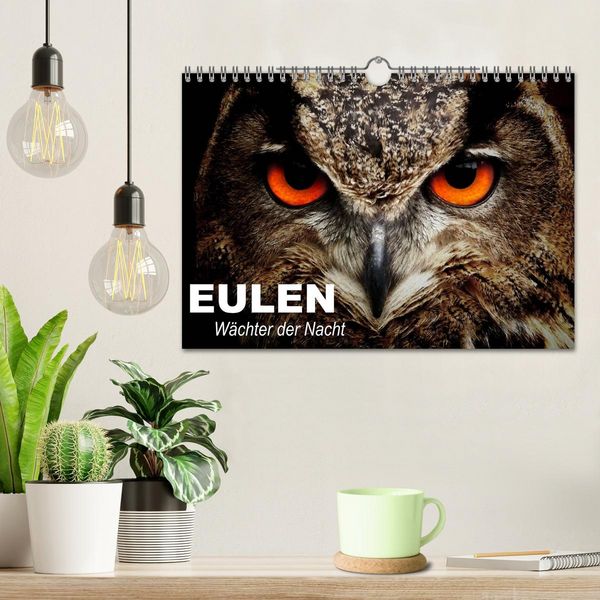 Produktbild: Eulen. W&auml;chter der Nacht (Wandkalender 2026 DIN A4 quer), CALVENDO Monatskalender