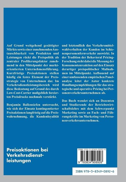 Produktbild: Preisaktionen bei Verkehrsdienstleistungen