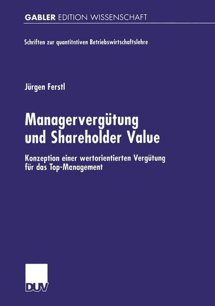 Produktbild: Managerverg&uuml;tung und Shareholder Value