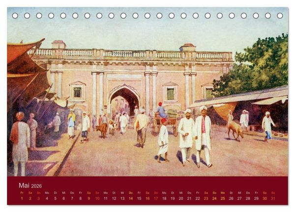 Produktbild: Altes Indien um 1900 (Tischkalender 2026 DIN A5 quer), CALVENDO Monatskalender