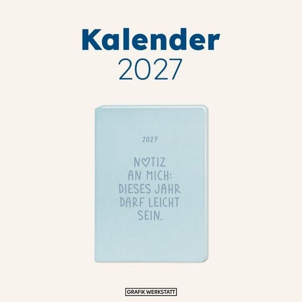 Produktbild: Terminplaner Lederlook 2027 Hellblau