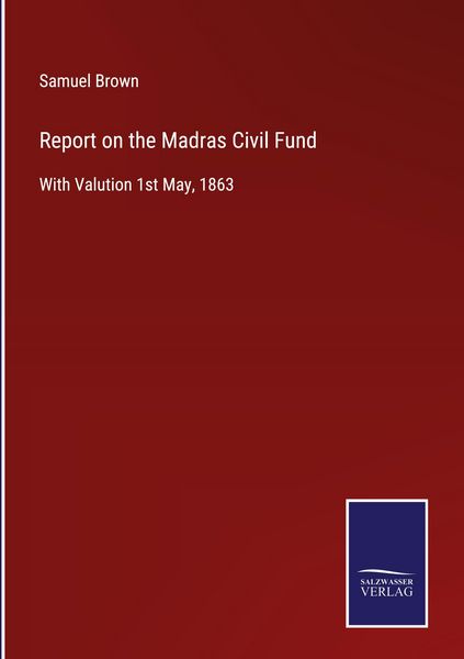 Produktbild: Report on the Madras Civil Fund