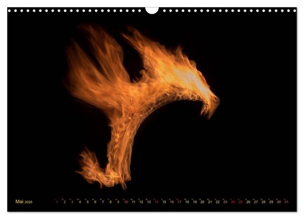 Produktbild: Feuerdrache (Wandkalender 2026 DIN A3 quer), CALVENDO Monatskalender
