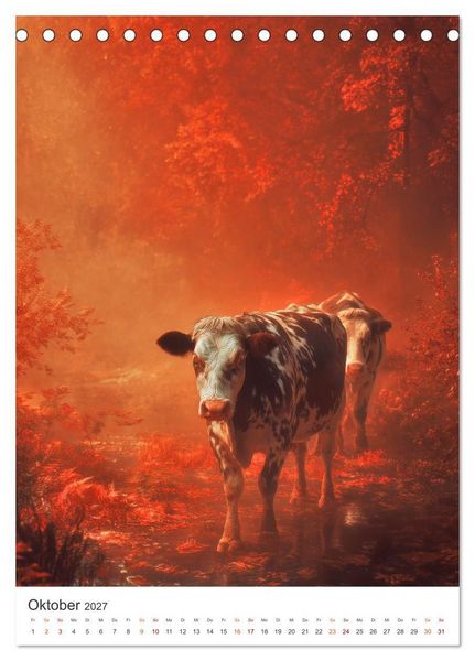 Produktbild: Die Liebe zur Kuh (Tischkalender 2027 DIN A5 hoch), CALVENDO Monatskalender