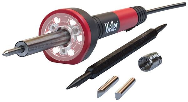 Weller WLIRK3023C Lötkolben-Set 230 V 30 W Konisch, Meißelform 427 °C (max) inkl. Ablage, inkl. Lötzinn, inkl. LED-Beleu