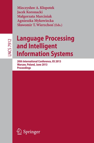 Produktbild: Language Processing and Intelligent Information Systems