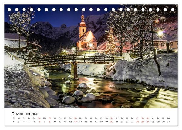 Produktbild: Herrliche Berglandschaften - Impressionen aus &Ouml;sterreich und Bayern (Tischkalender 2026 DIN A5 quer), CALVENDO Monatskalender