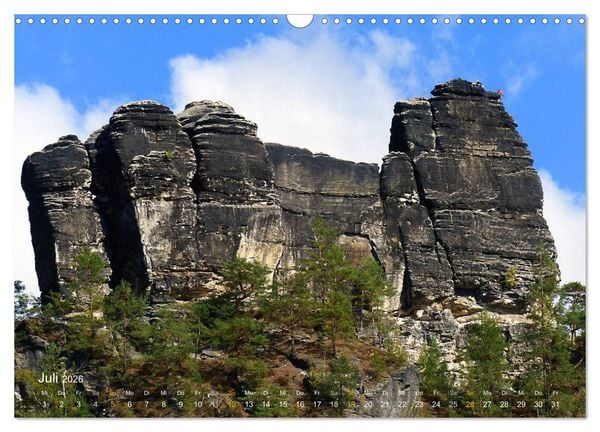 Produktbild: ElbsandSTEIN, kunstwerk der natur (Wandkalender 2026 DIN A3 quer), CALVENDO Monatskalender