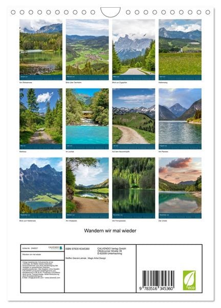 Produktbild: Wandern wir mal wieder (Wandkalender 2026 DIN A4 hoch), CALVENDO Monatskalender