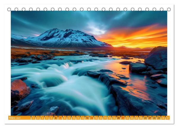 Produktbild: Langzeitbelichtung im hohen Norden (Tischkalender 2027 DIN A5 quer), CALVENDO Monatskalender