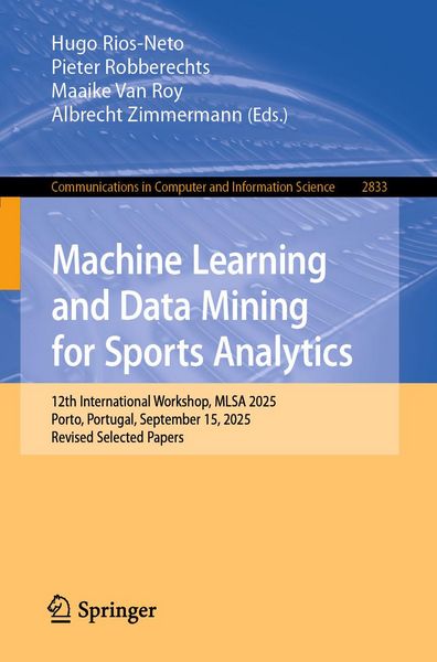 Produktbild: Machine Learning and Data Mining for Sports Analytics