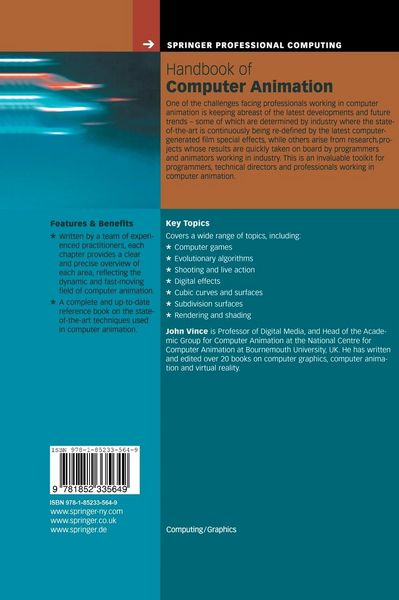 Produktbild: Handbook of Computer Animation